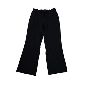 Healing Hands Purple Label Black Drawstring Scrubs Pants Size Medium Petite